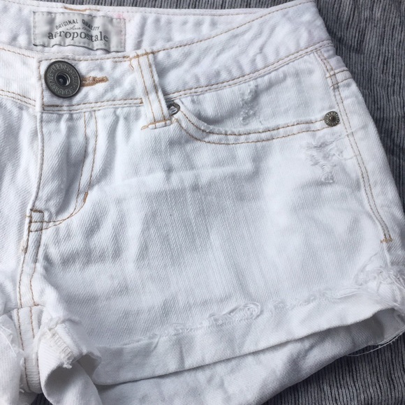 Aeropostale jean shorts white size 00 - Picture 4 of 5